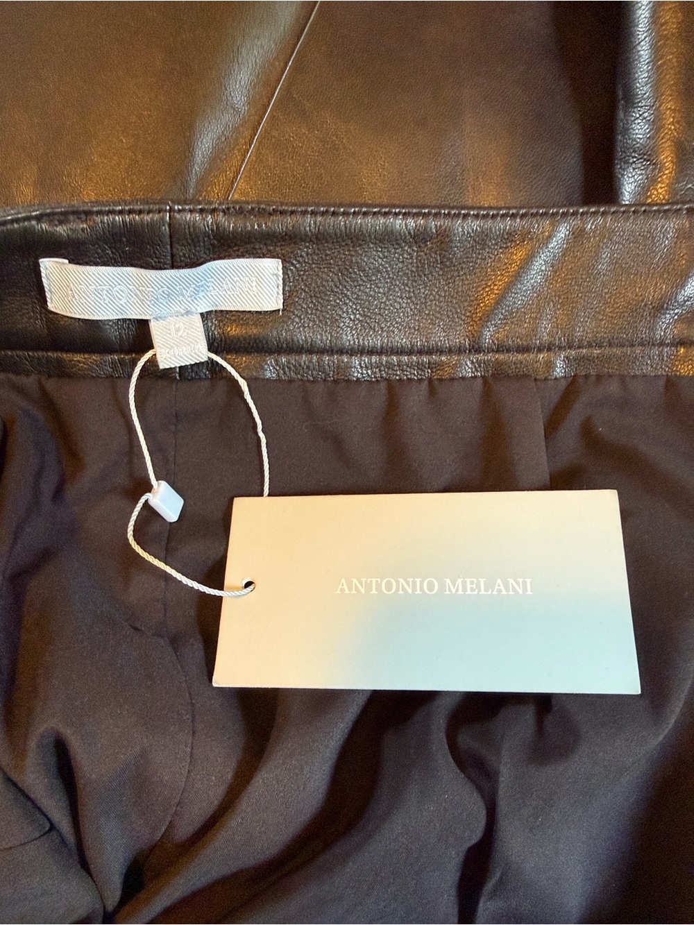 Nwt Antonio Melani Gisele Leather Pencil Skirt — image 7 of 7